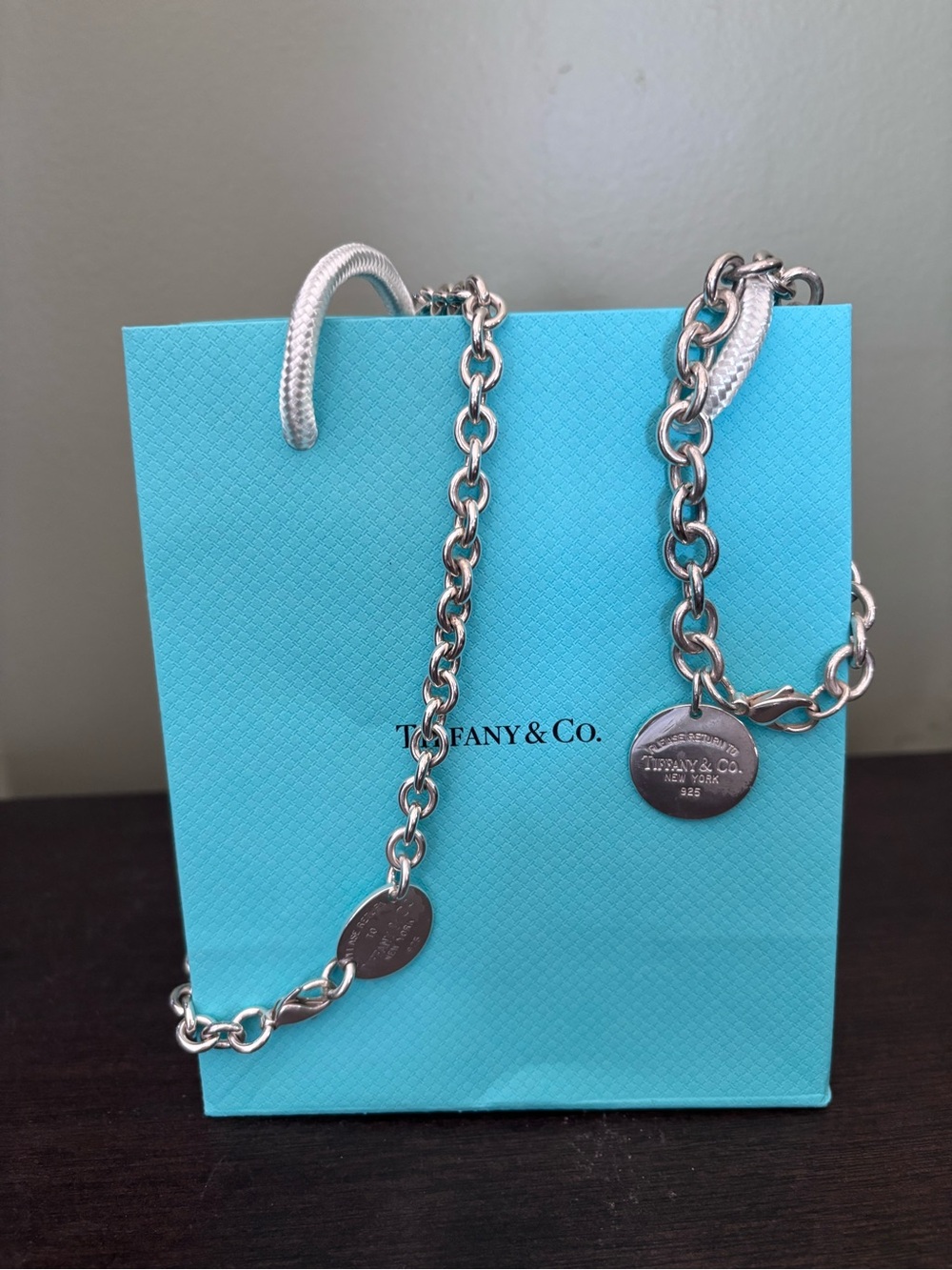 Tiffany & Co. Silver 925 Necklace and Bracelet Set. - Picture 2 of 2